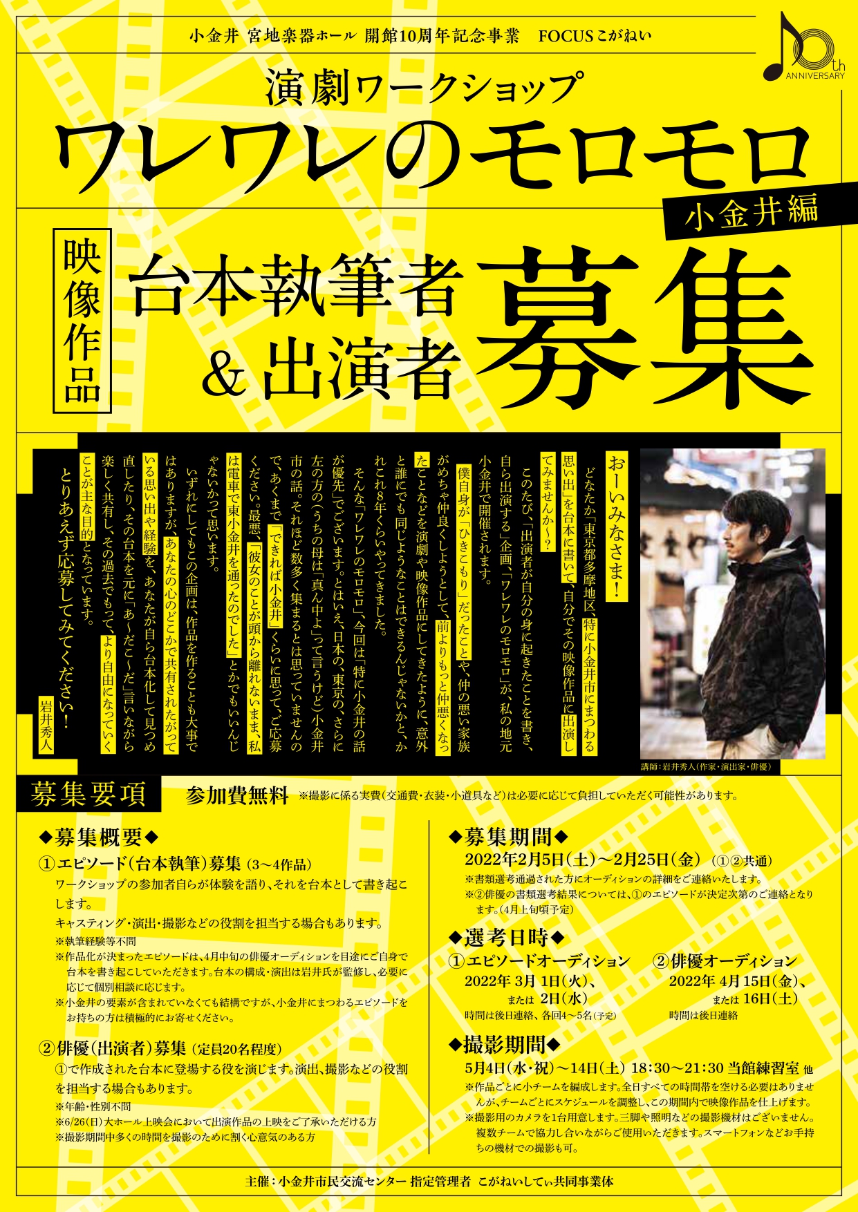 ワークショップ『ワレワレのモロモロ小金井編』台本執筆者＆出演者募集！